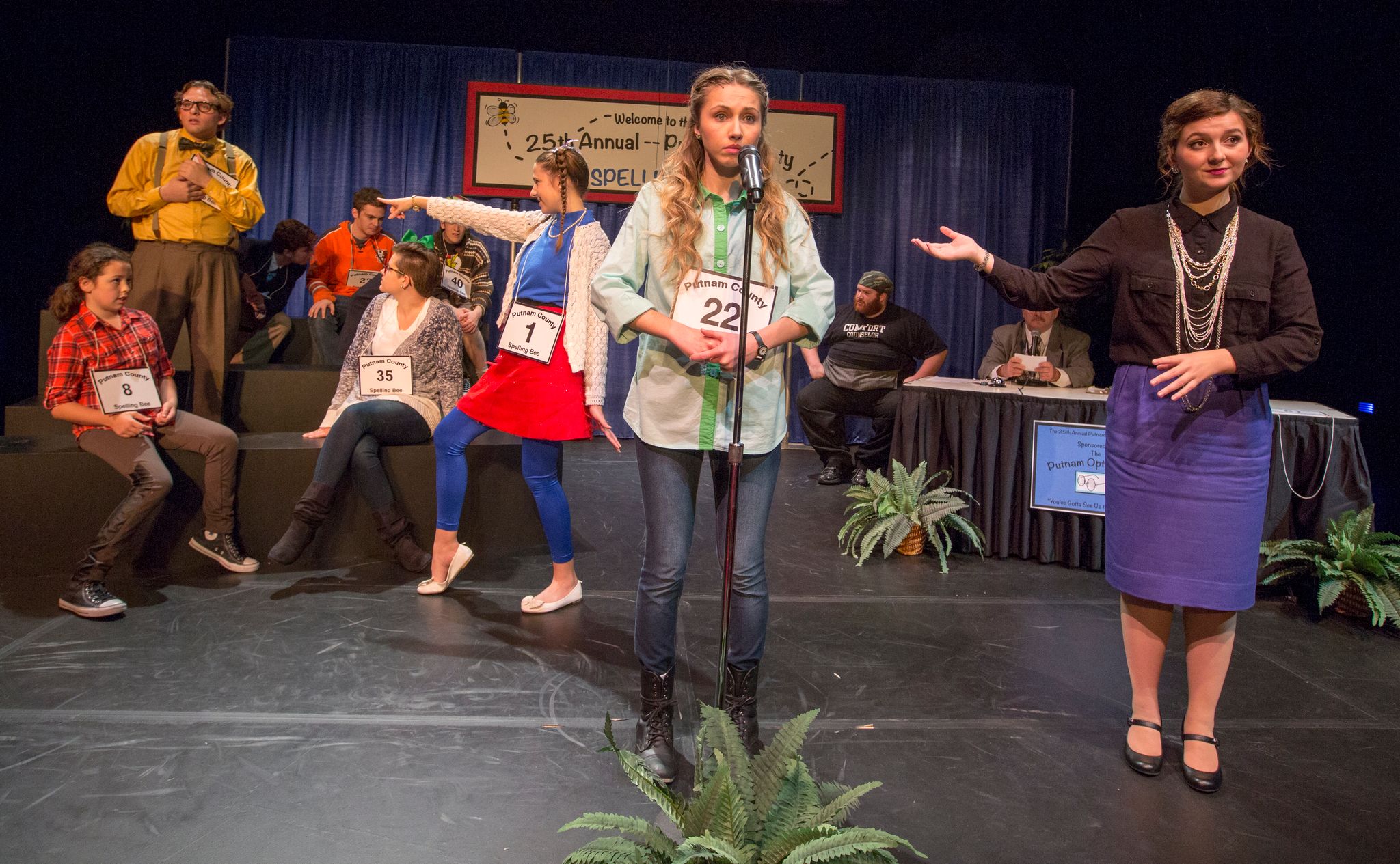 25th annual putnam county spelling bee costumes olive green shirt