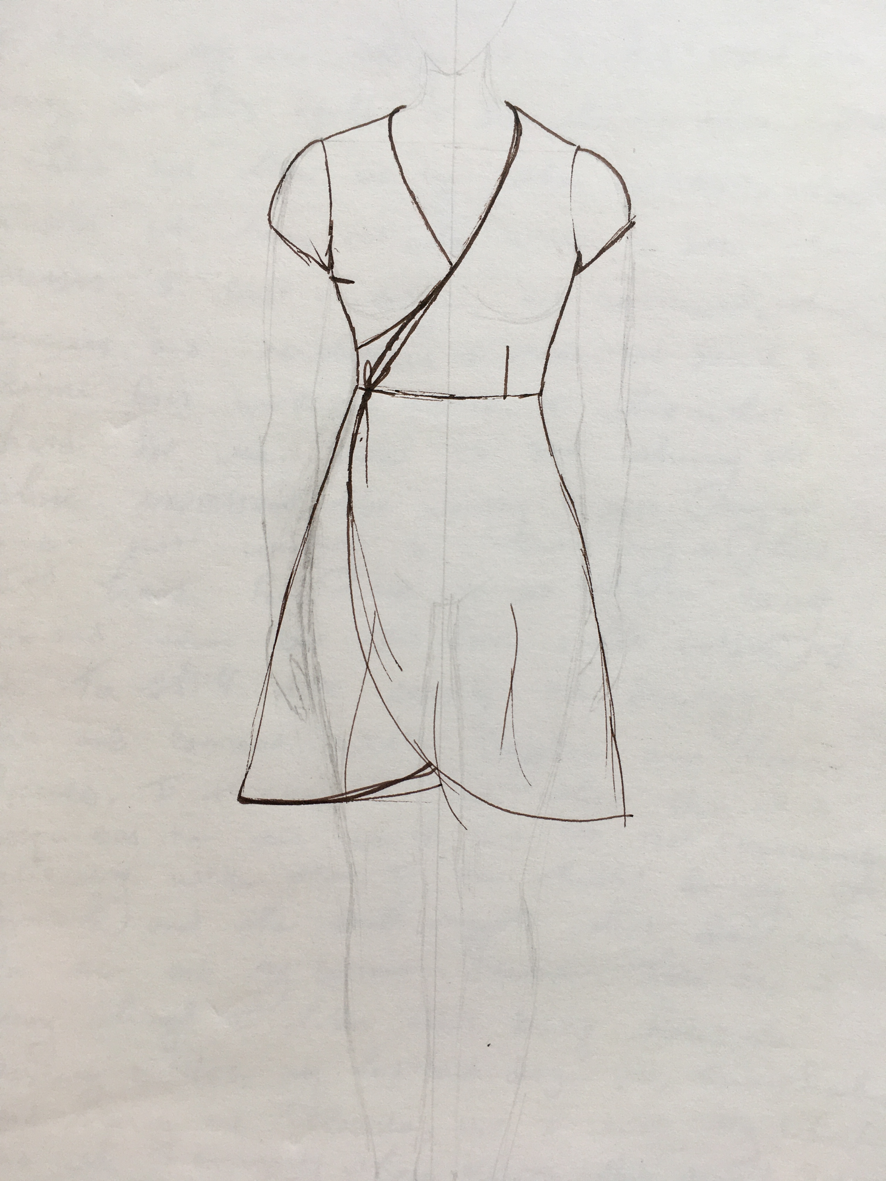 wrap dress sketch