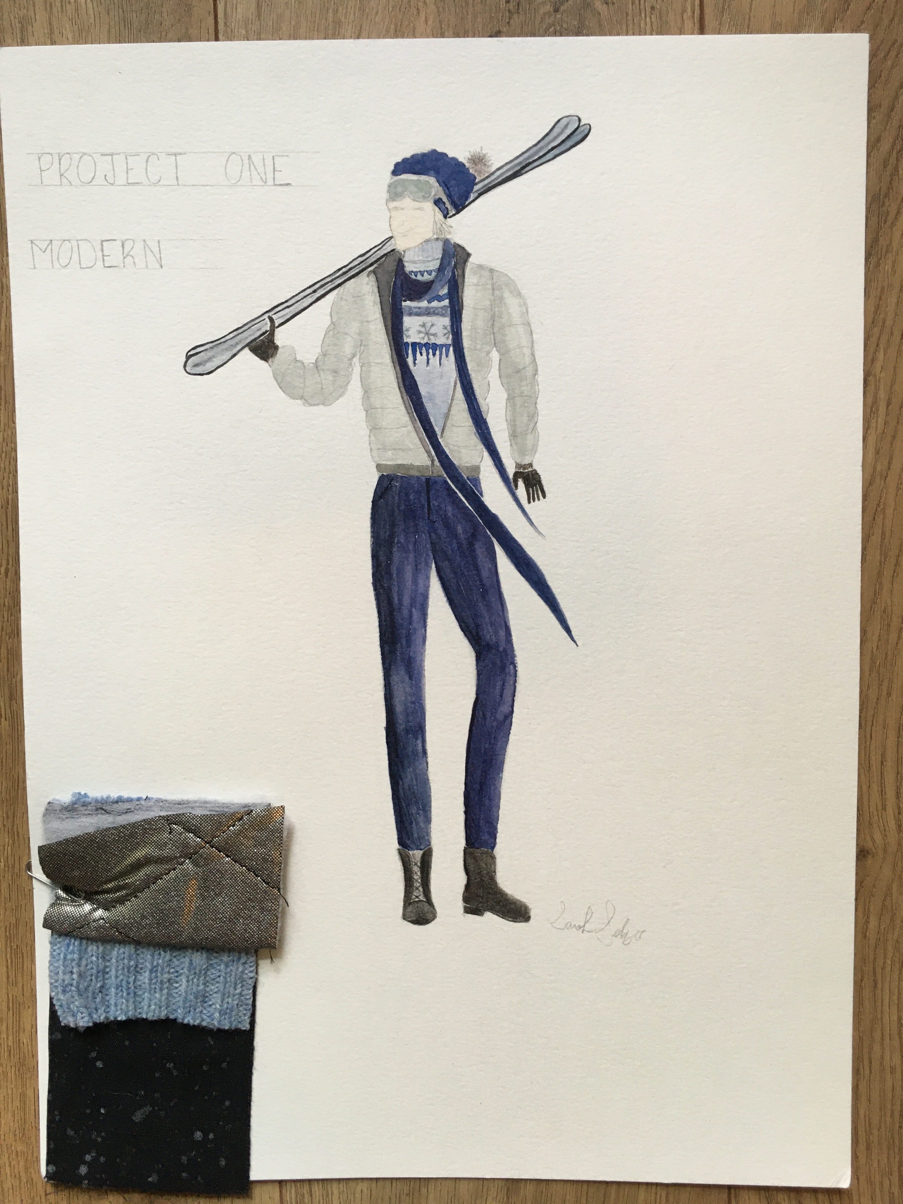 winter skier costume design