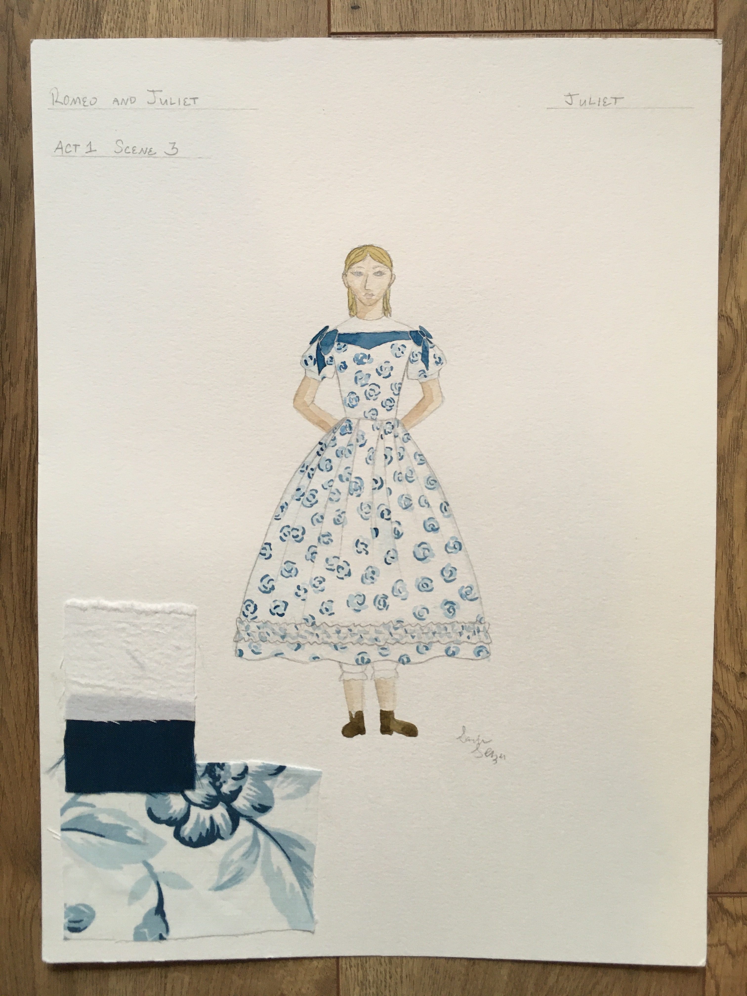 Romeo and Juliet juliet Act 1 costume design close up