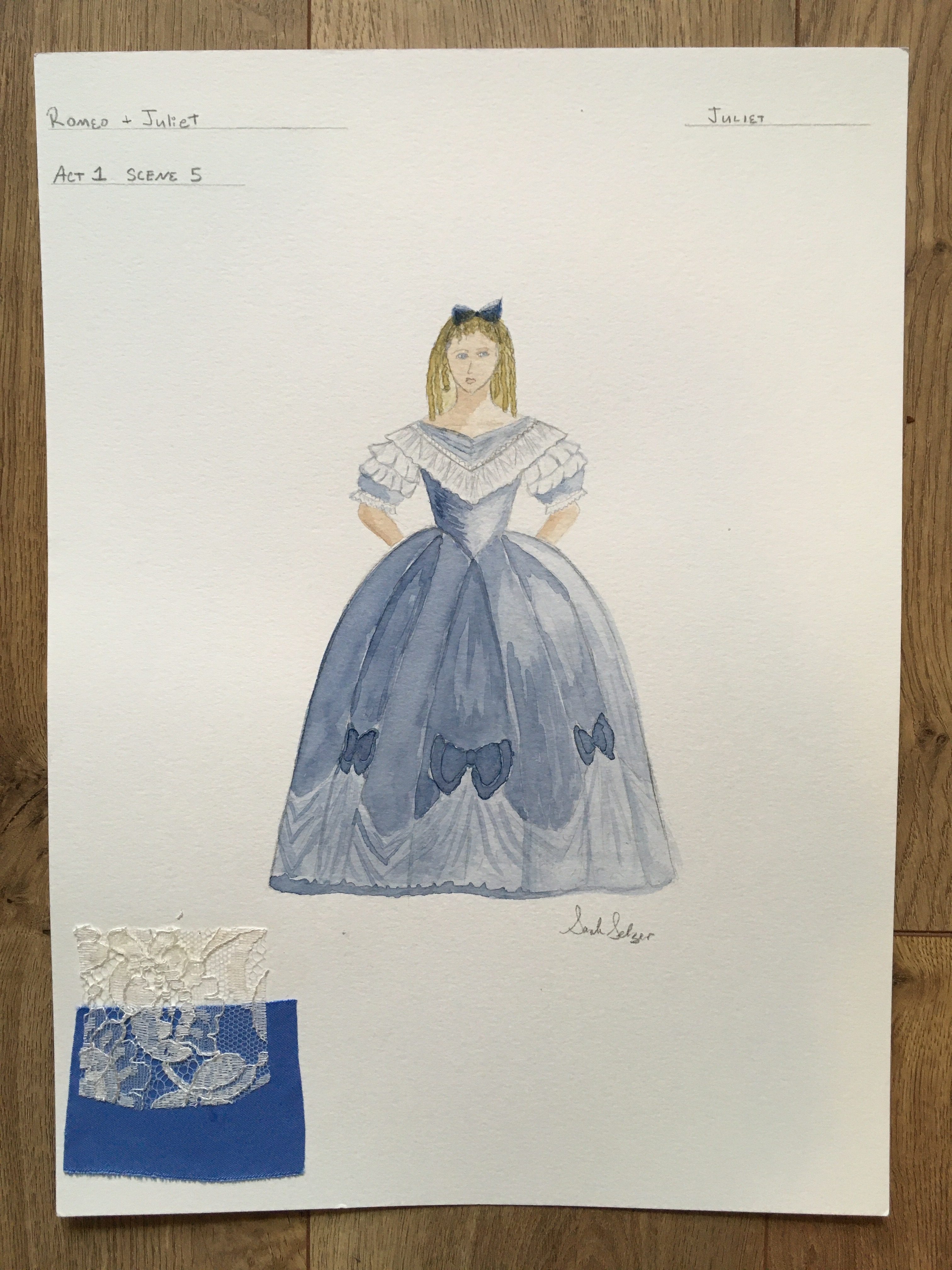 Romeo and Juliet juliet ball gown costume design