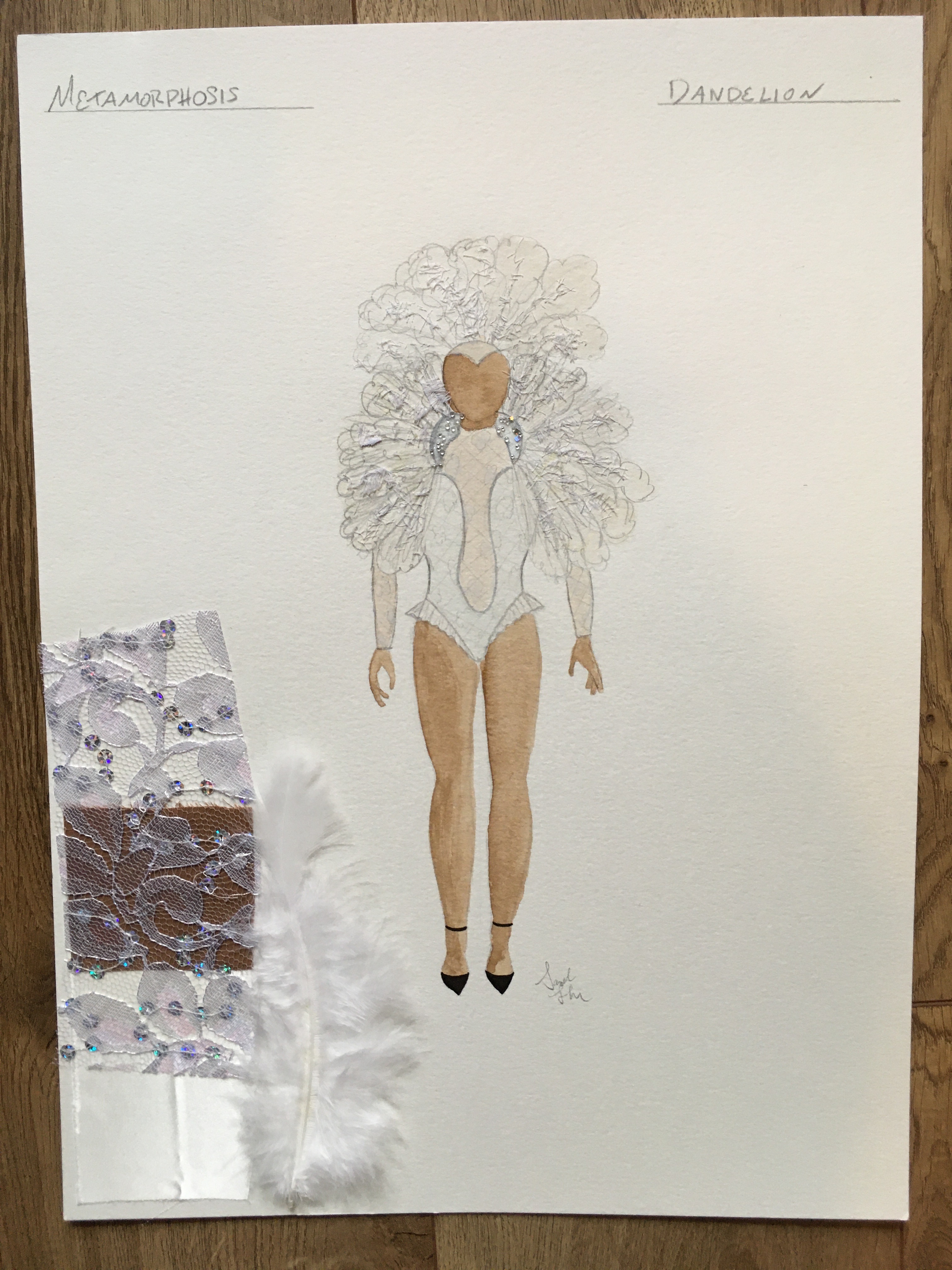 metamorphosis dandelion puff nature costume design